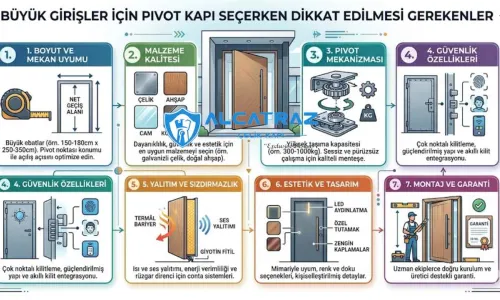 Büyük Girişler İçin Pivot Kapı Seçerken Dikkat Edilmesi Gerekenler