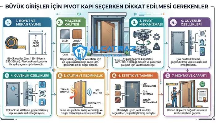 Büyük Girişler İçin Pivot Kapı Seçerken Dikkat Edilmesi Gerekenler
