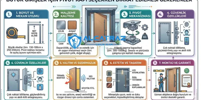 Büyük Girişler İçin Pivot Kapı Seçerken Dikkat Edilmesi Gerekenler