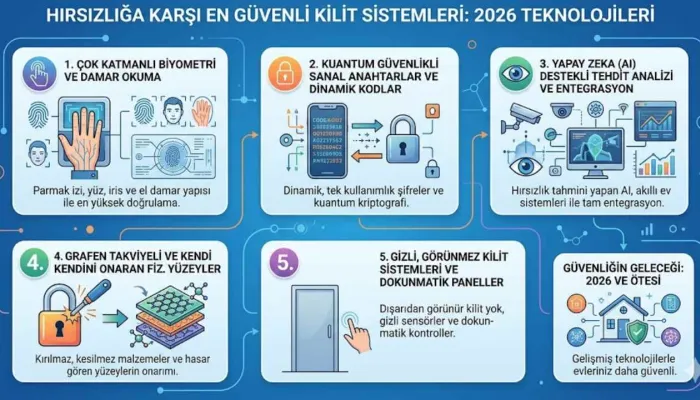 Hırsızlığa Karşı En Güvenli Kilit Sistemleri: 2026 Teknolojileri